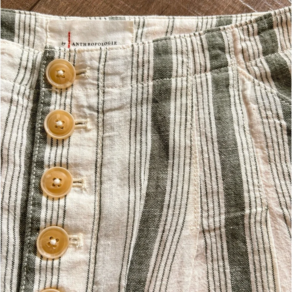 Anthropologie Women's Beachgoer Striped Linen Blend High Rise Shorts Siz… - Picture 4 of 15
